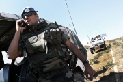 © Sebastien Nogier/IP3; Liban le 30 mai 2008 - Le bataillon Francais de la FINUL (Force Interimaire des Nations Unies au Liban) patrouille au sud Liban.The French battalion of the UNIFIL (United Nations Interim Force in Lebanon) patrols in the South Lebanon.