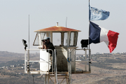 © Sebastien Nogier/IP3; Liban le 30 mai 2008 - Le bataillon Francais de la FINUL (Force Interimaire des Nations Unies au Liban) patrouille au sud Liban.
The French battalion of the UNIFIL (United Nations Interim Force in Lebanon) patrols in the South Lebanon.
