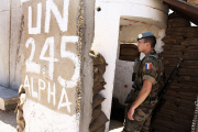 © Sebastien Nogier/IP3; Liban le 30 mai 2008 - Le bataillon Francais de la FINUL (Force Interimaire des Nations Unies au Liban) patrouille au sud Liban.
The French battalion of the UNIFIL (United Nations Interim Force in Lebanon) patrols in the South Lebanon.